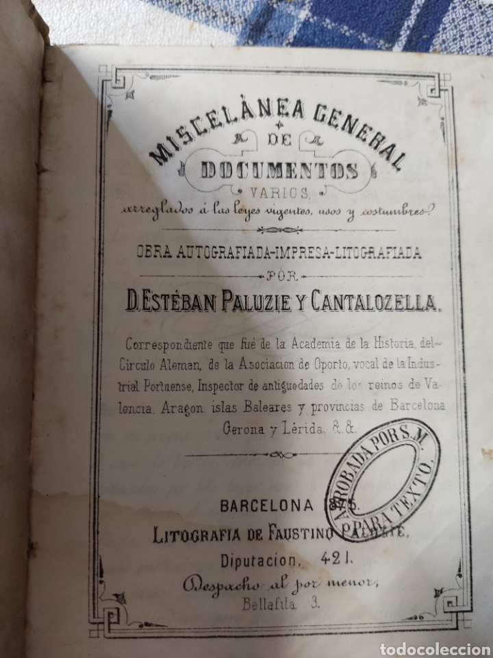 Libros antiguos: Paluzie miscelanea general de documentos - Foto 3