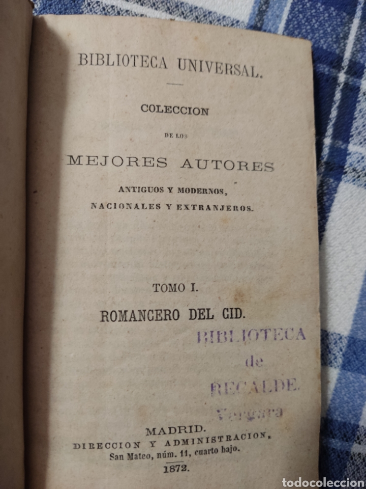 Libros antiguos: Romancero del cid tomo I 1872 biblioteca universal - Foto 4