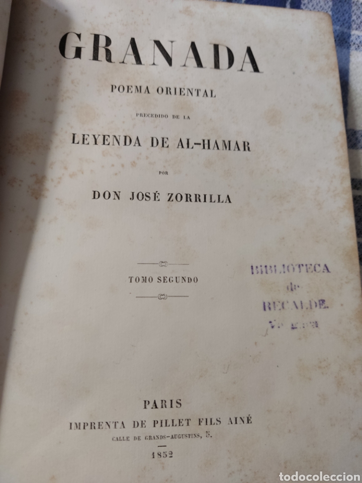 Libros antiguos: 2 tomos 1852 granada don jose zorrilla - Foto 6