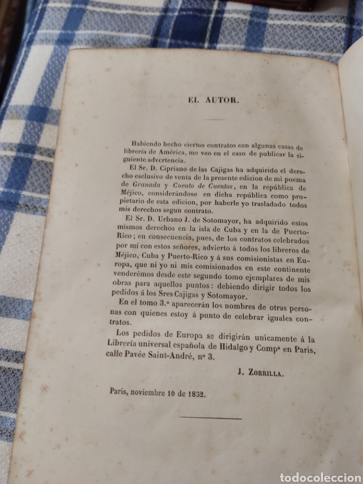 Libros antiguos: 2 tomos 1852 granada don jose zorrilla - Foto 9