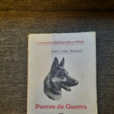Livres anciens: LIBRO PERROS DE GUERRA PABLO VIDAL BALAGUÉ 1934. Lote 342580063