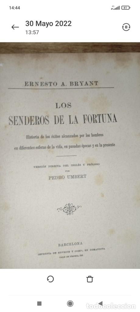 Libros antiguos: Los Senderos De La Fortuna - Foto 4