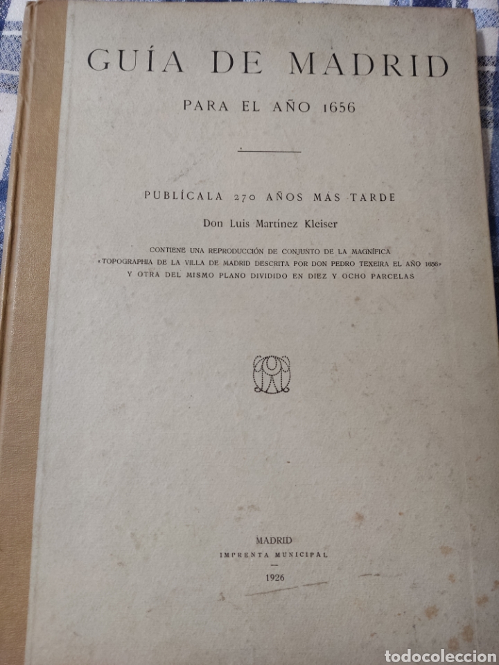 Livros antigos: Guia madrid 1656 kleiser 1926