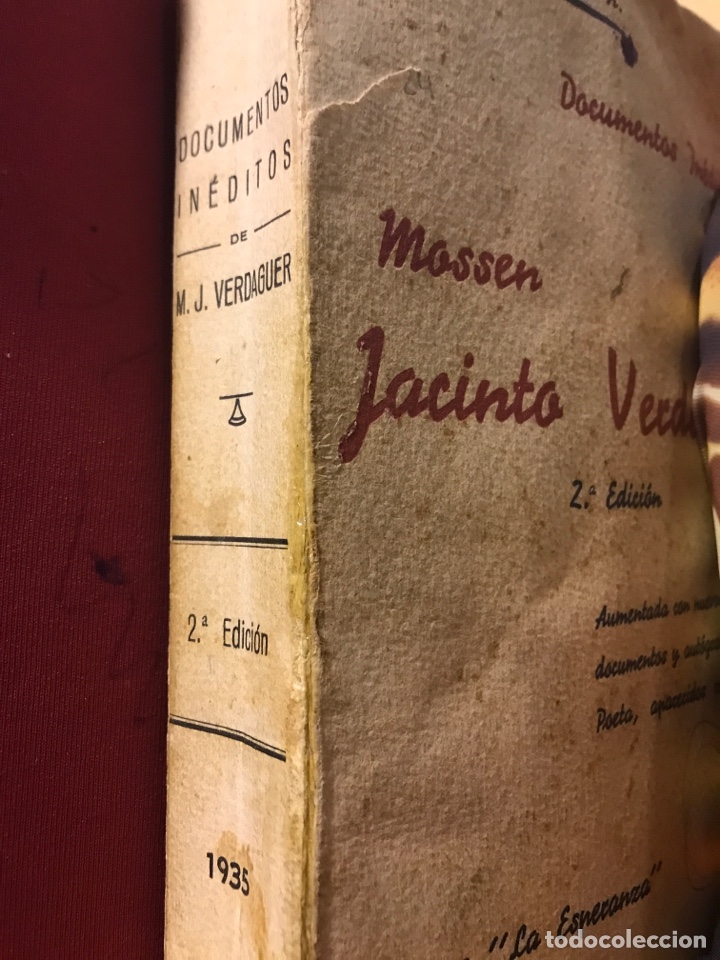 Libros antiguos: DOCUMENTOS iN&Eacute;DITOS JACINTO VERDAGUER, 2DA. EDICI&Oacute;N. 1935 Ediciones &rdquo;La Esperanza&rdquo; - Foto 2