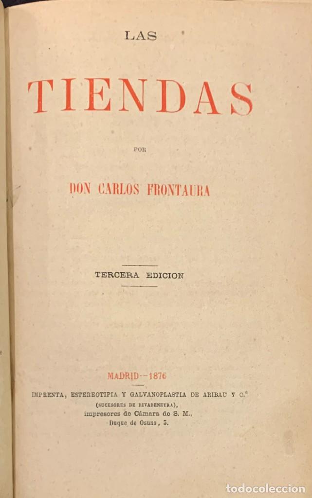 Libros antiguos: Las Tiendas. Carlos Frontaura - Foto 2