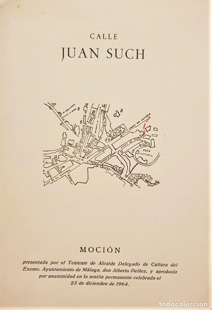 Livros antigos: CALLE Juan Such. Moci&oacute;n presentada por el Teniente de Alcalde Delegado de Cultura del Excmo....