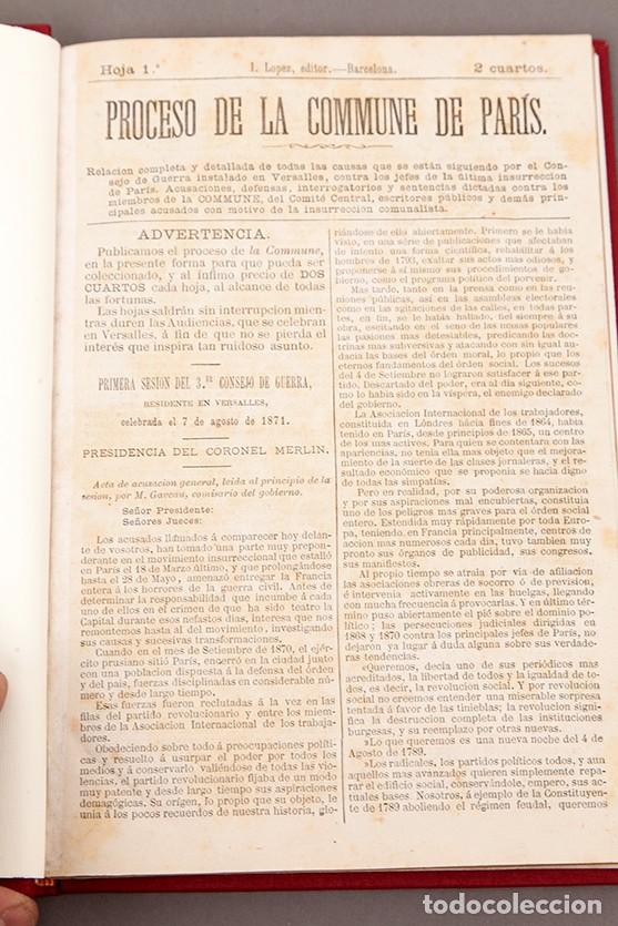 Libros antiguos: PROCESO DE LA COMMUNE DE PARIS - COLECCION COMPLETA - 1871 - Foto 3