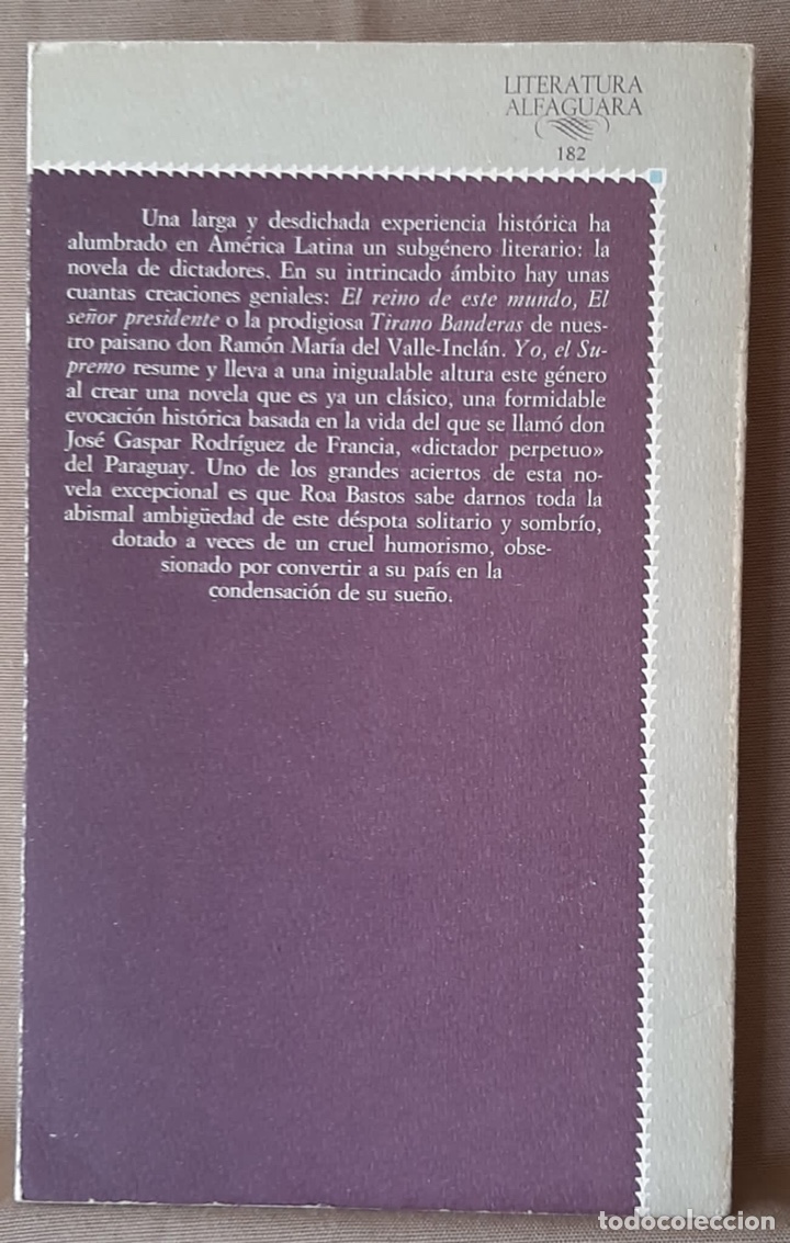 Libros antiguos: Yo el Supremo - Augusto Roa Bastos. - Foto 4
