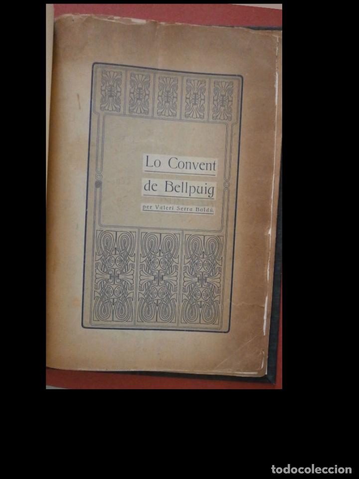 Libros antiguos: Lo convent de Bellpuig. Valeri Serra y Bold&uacute; - Foto 1