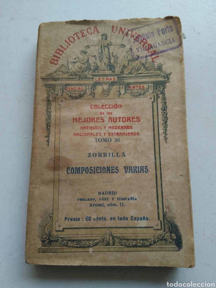 Libros antiguos: COMPOSICIONES VARIAS 1923/ZORRILLA/BIBLIOTECA UNIVERSAL - Foto 1