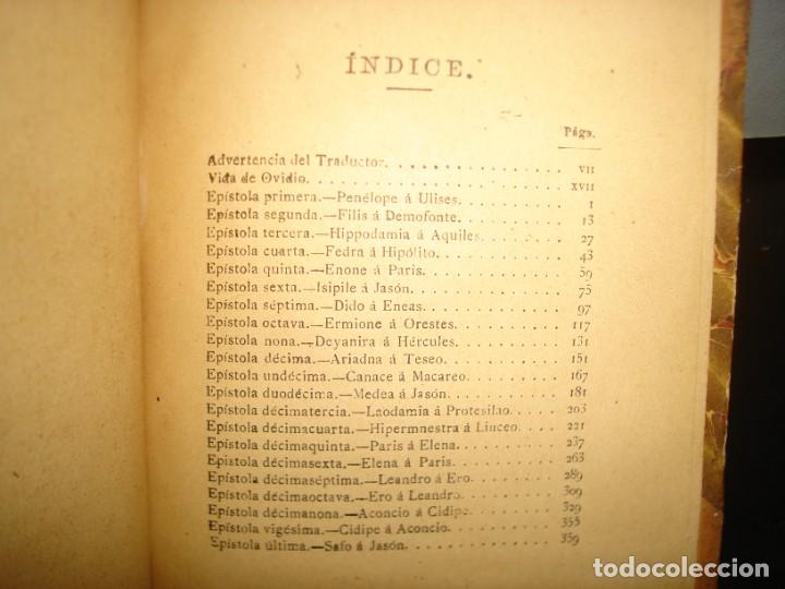 Libros antiguos: 10- LAS HEROIDAS - PUBLIO OVIDIO NAS&Oacute;N - 1902 - Foto 6