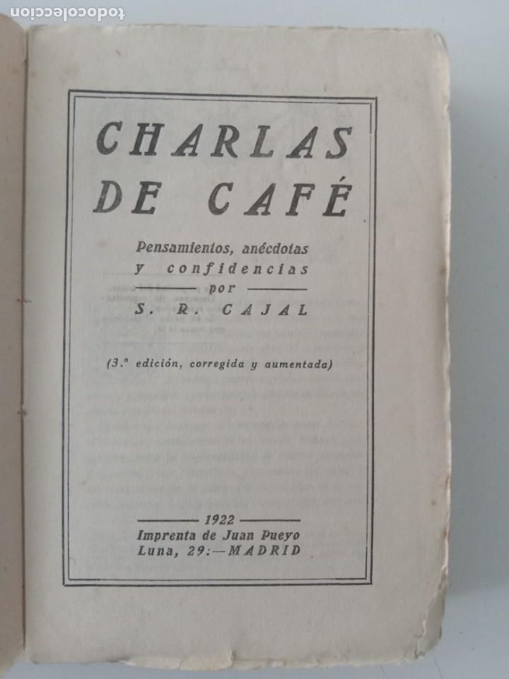 Libros antiguos: Ram&oacute;n y Cajal, Santiago: Charlas de caf&eacute; - Foto 2