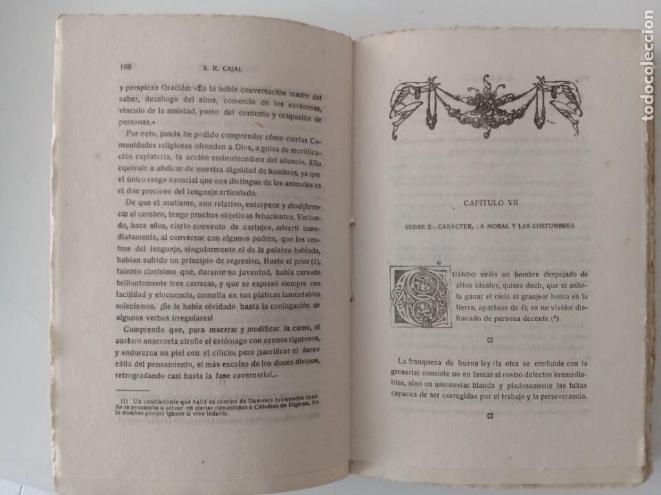 Libros antiguos: Ram&oacute;n y Cajal, Santiago: Charlas de caf&eacute; - Foto 3