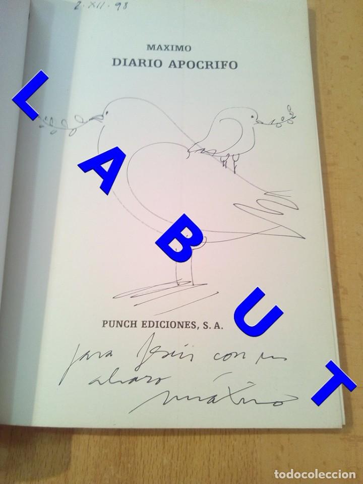 Libros antiguos: DIBUJO ORIGINAL MAXIMO EN DIARIO APOCRIFO W7 - Foto 1