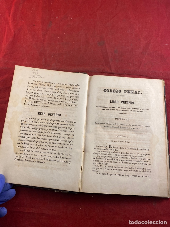 Libros antiguos: C&oacute;digo penal de Espa&ntilde;a edici&oacute;n oficial reformada 1850 - Foto 4