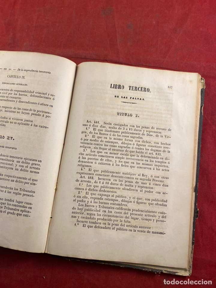Libros antiguos: C&oacute;digo penal de Espa&ntilde;a edici&oacute;n oficial reformada 1850 - Foto 6