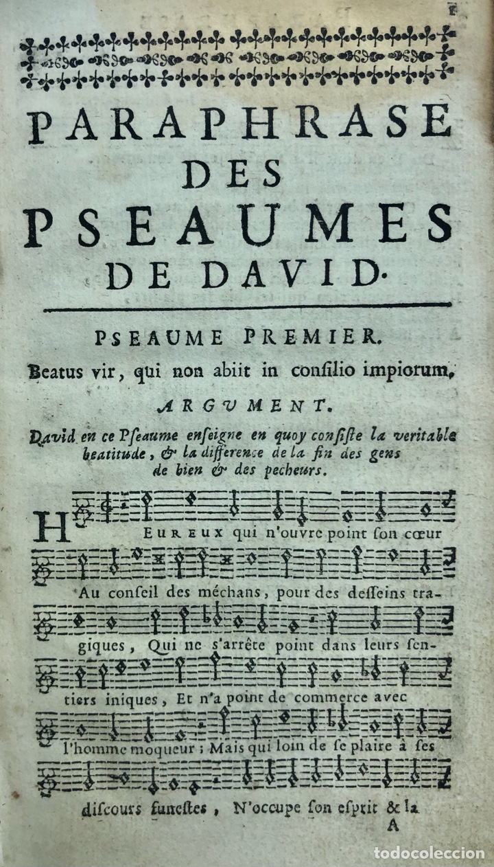 Libros antiguos: 1686, Paraphrase Des Pseaumes De David - Foto 3