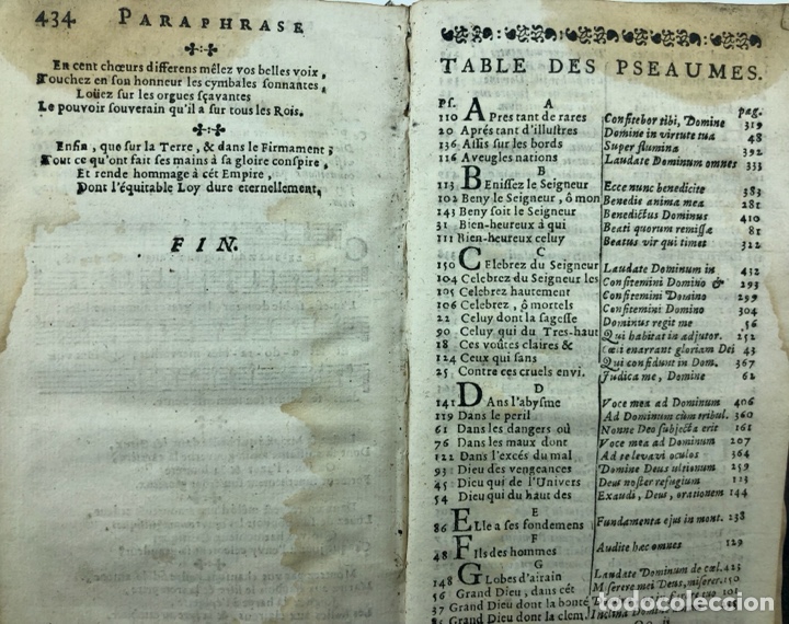 Libros antiguos: 1686, Paraphrase Des Pseaumes De David - Foto 11