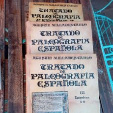 Libros antiguos: MILLARES CARLO, AGUSTÍN: TRATADO DE PALEOGRAFIA ESPAÑOLA, 3 TOMOS (OBRA COMPLETA). Lote 345562183