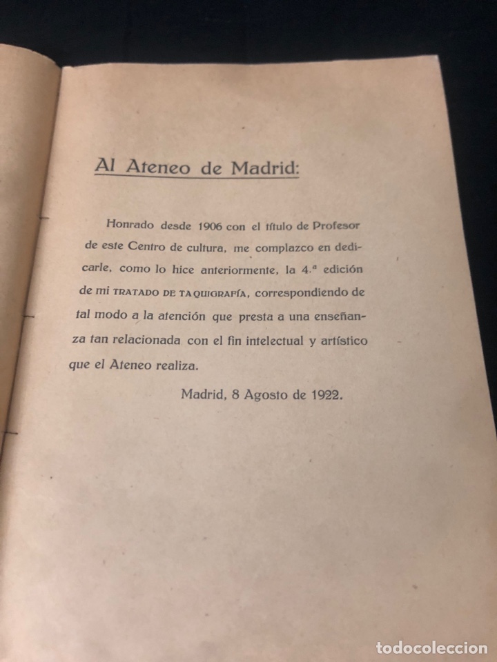 Libros antiguos: TRATADO DE TAQUIGRAF&Iacute;A, A&Ntilde;O 1922 - Foto 2
