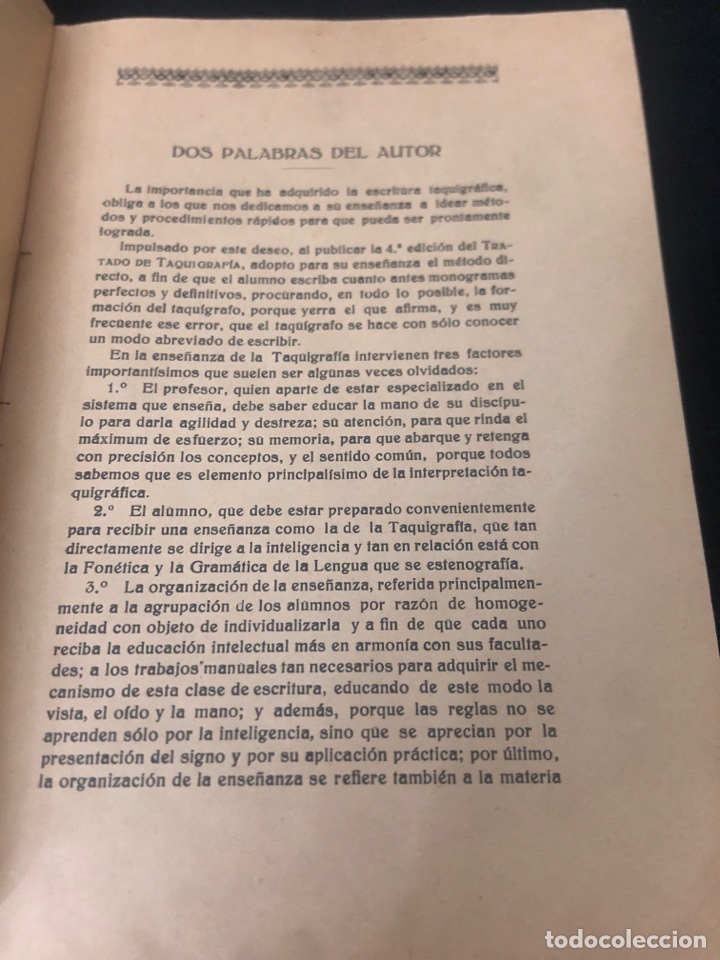 Libros antiguos: TRATADO DE TAQUIGRAF&Iacute;A, A&Ntilde;O 1922 - Foto 3