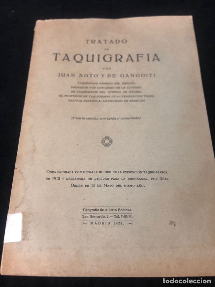 Libros antiguos: TRATADO DE TAQUIGRAF&Iacute;A, A&Ntilde;O 1922 - Foto 1