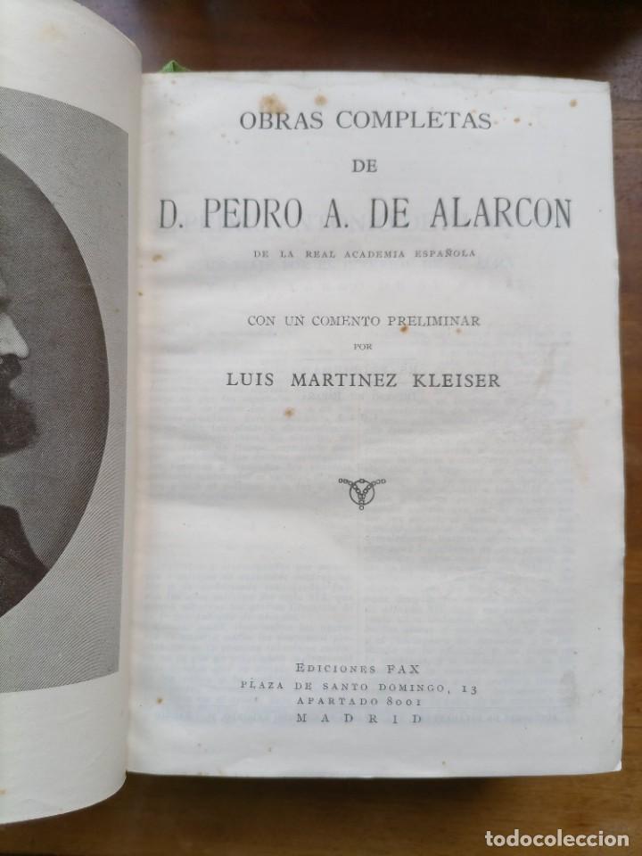 Libros antiguos: Obras completas de P.A. de Alarc&oacute;n - Foto 2