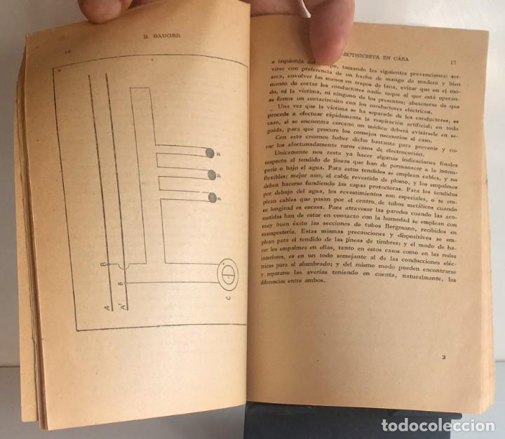Libros antiguos: EL ELECTRICISTA EN CASA. B. Baugen - Foto 6