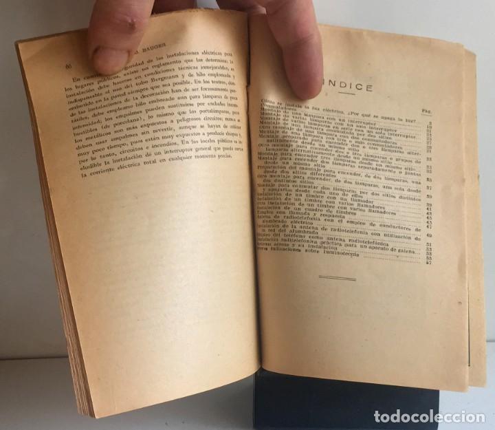 Libros antiguos: EL ELECTRICISTA EN CASA. B. Baugen - Foto 7
