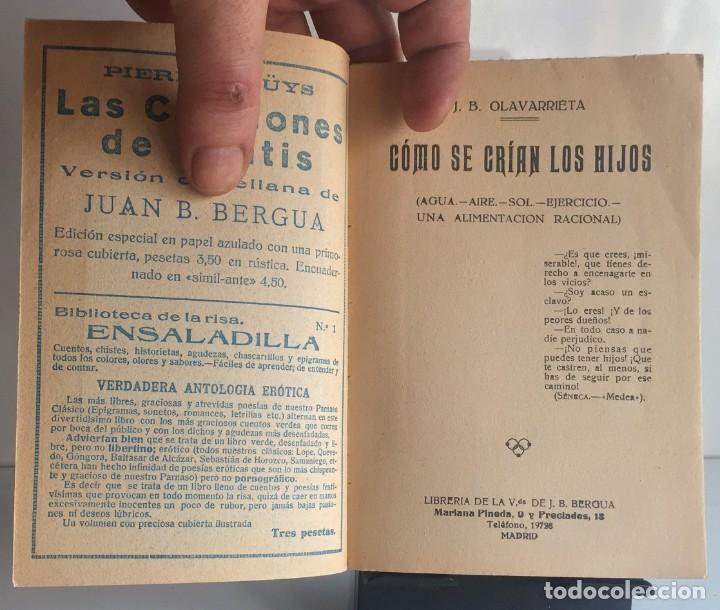 Libros antiguos: C&Oacute;MO SE CR&Iacute;AN LOS HIJOS. J. B. Olavarrieta - Foto 4