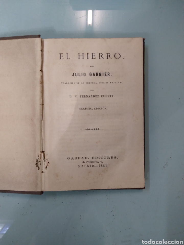 Libros antiguos: Julio Garnier, El hierro, 1881 - Foto 2