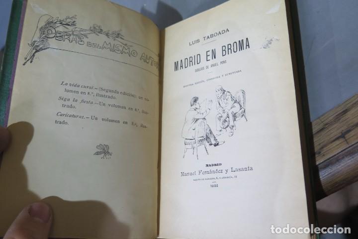 Libros antiguos: 1892.- Madrid EN BROMA. TABOADA - Foto 2