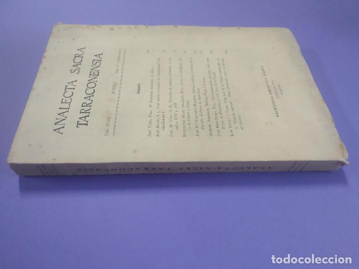 Livres anciens: 2 ANALECTA SACRA TARRACONENSIA - 2 VOL XVIII - 1947 - ENERO - JUNIO Y JULIO-DICIEMBRE