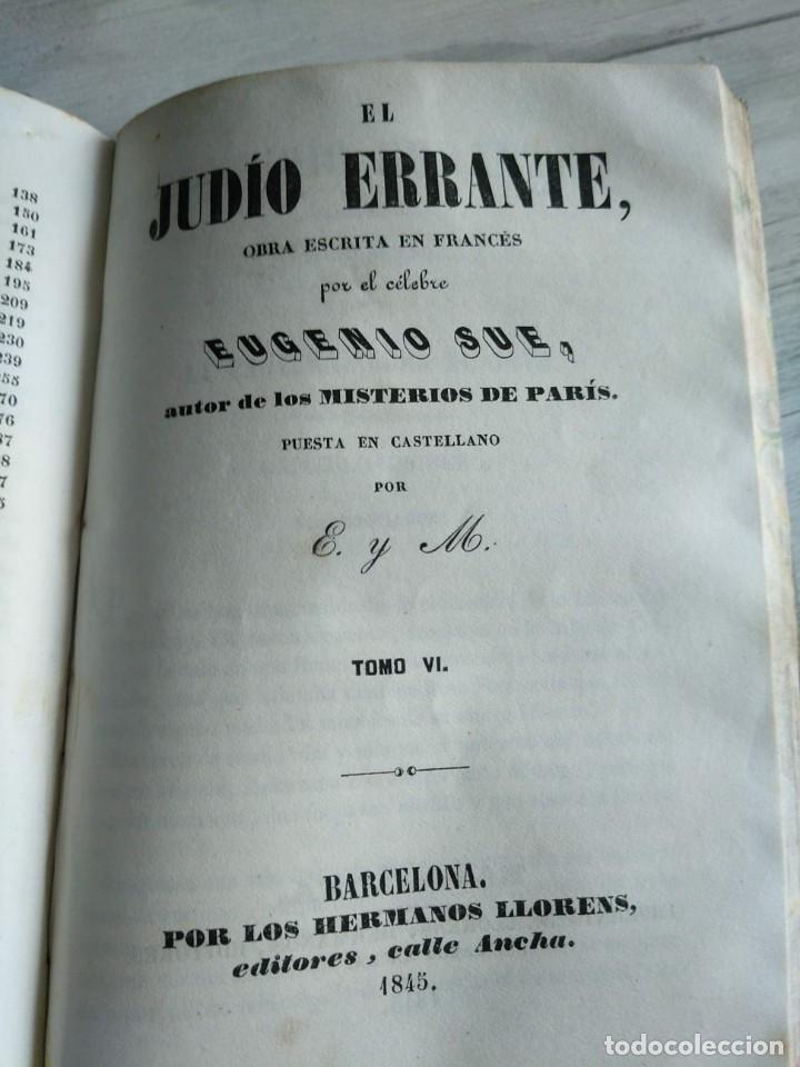 Libros antiguos: EL JUD&Iacute;O ERRANTE (1845) - EUGENIO SUE - TOMOS V A IX - Foto 9