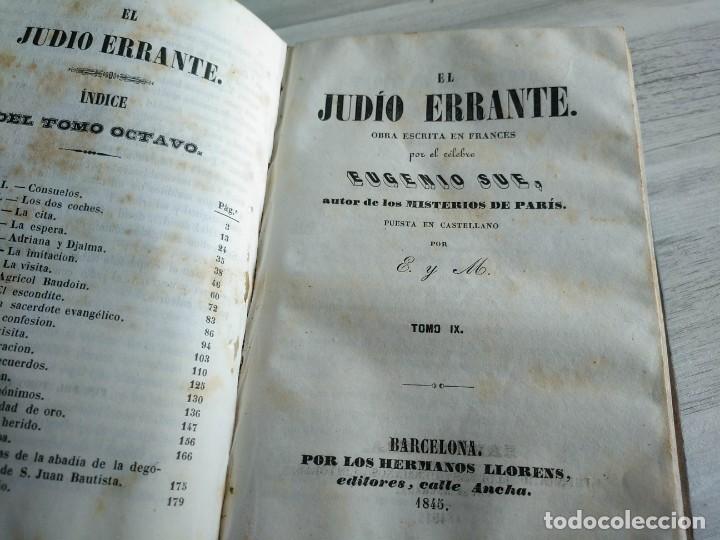 Libros antiguos: EL JUD&Iacute;O ERRANTE (1845) - EUGENIO SUE - TOMOS V A IX - Foto 16