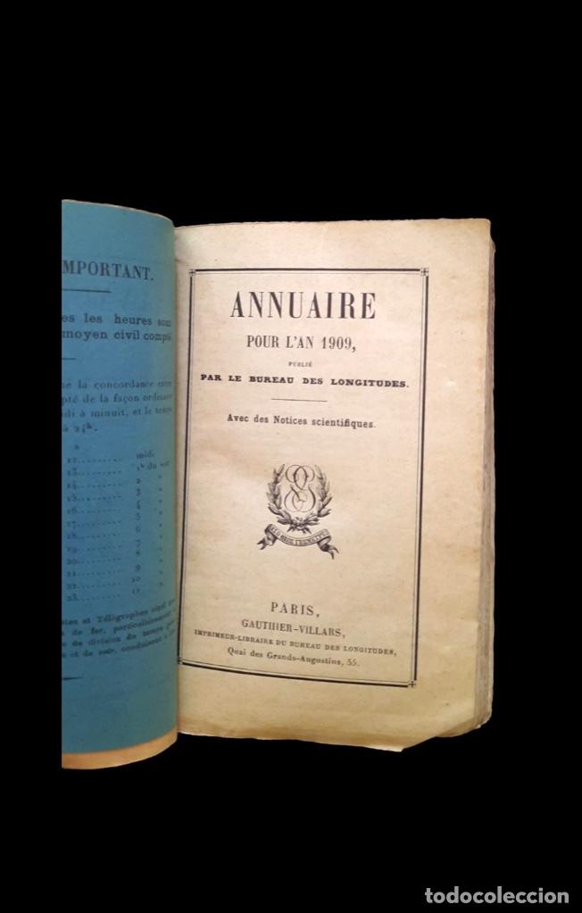 Libros antiguos: Annuarie pour lan 1909 - Paris - Foto 2
