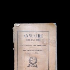 Libros antiguos: ANNUARIE POUR L'AN 1909 - PARIS. Lote 346506433