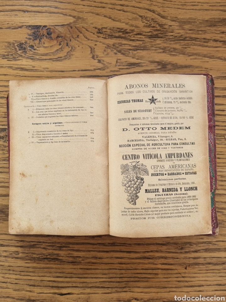 Libros antiguos: ENOLOGIA TEORICO PR&Aacute;CTICA- Ottavi- a&ntilde;o 1901 - Foto 8