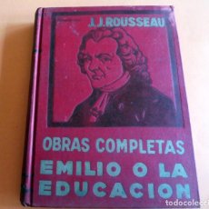 Libros antiguos: J.J. ROUSSEAU - EMILIO O LA EDUCACIÓN - TOMO I - LA BIBLIOTECA - BUENOS AIRES. Lote 346671333