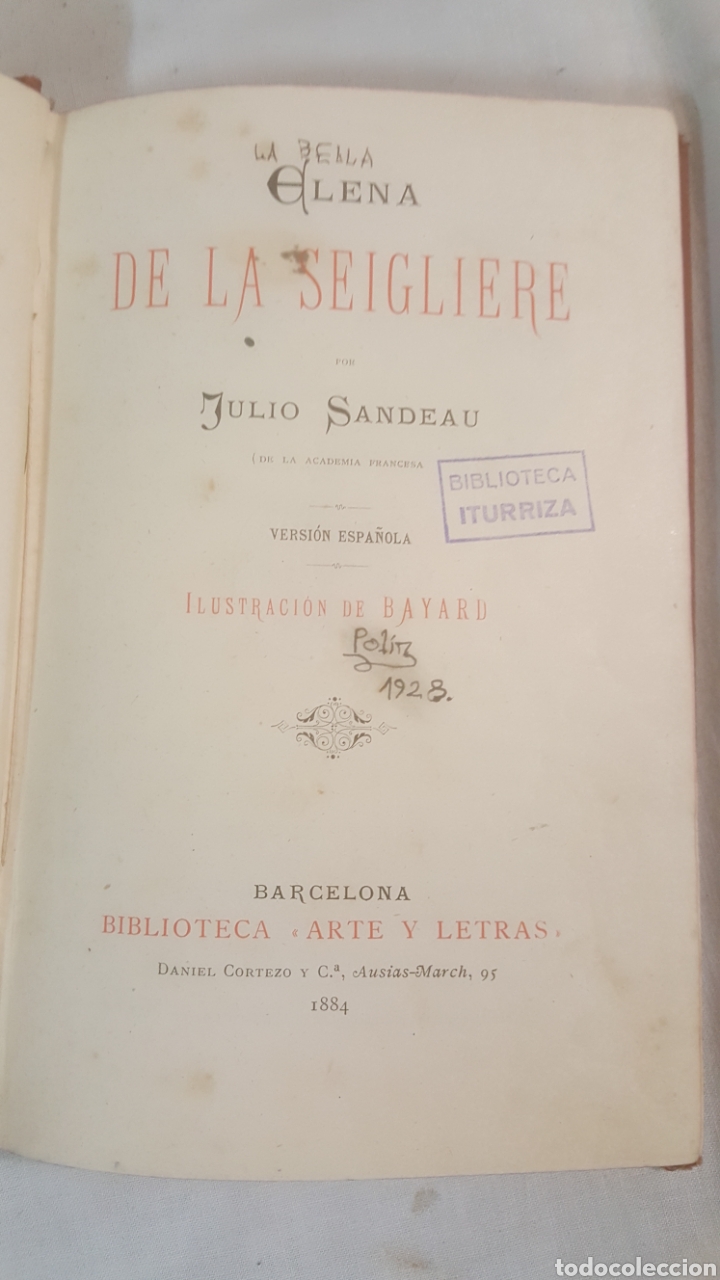 Libros antiguos: LIBRO ELENA DE LA SEIGLIERE POR JULIO ANDREU - Foto 7