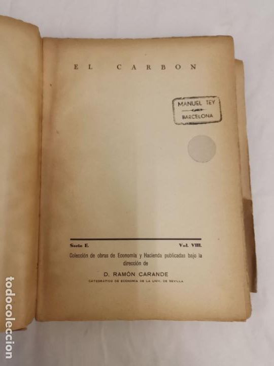 Libros antiguos: L-2121. EL CARBON, IVOR THOMAS. 1936. - Foto 2
