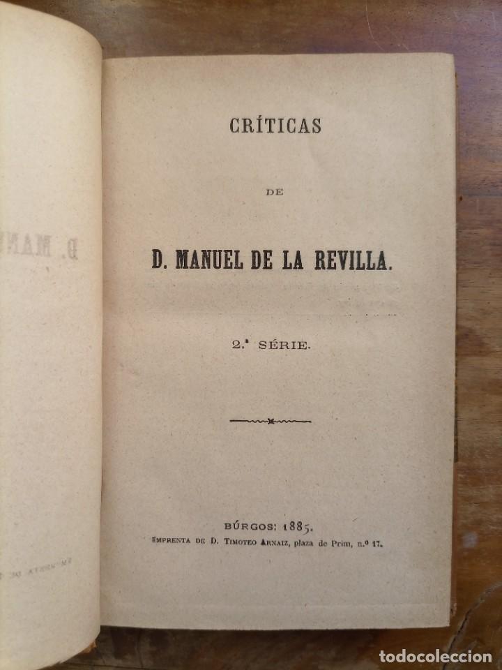 Libros antiguos: Revilla Cr&iacute;ticas 1885 - Foto 3