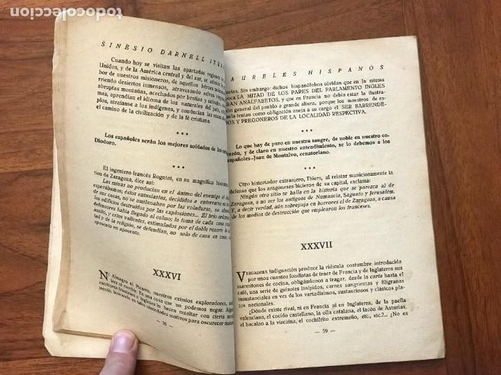 Libros antiguos: Sinesio Darnell iturmendi. Laureles Hispa&ntilde;icos - Foto 4