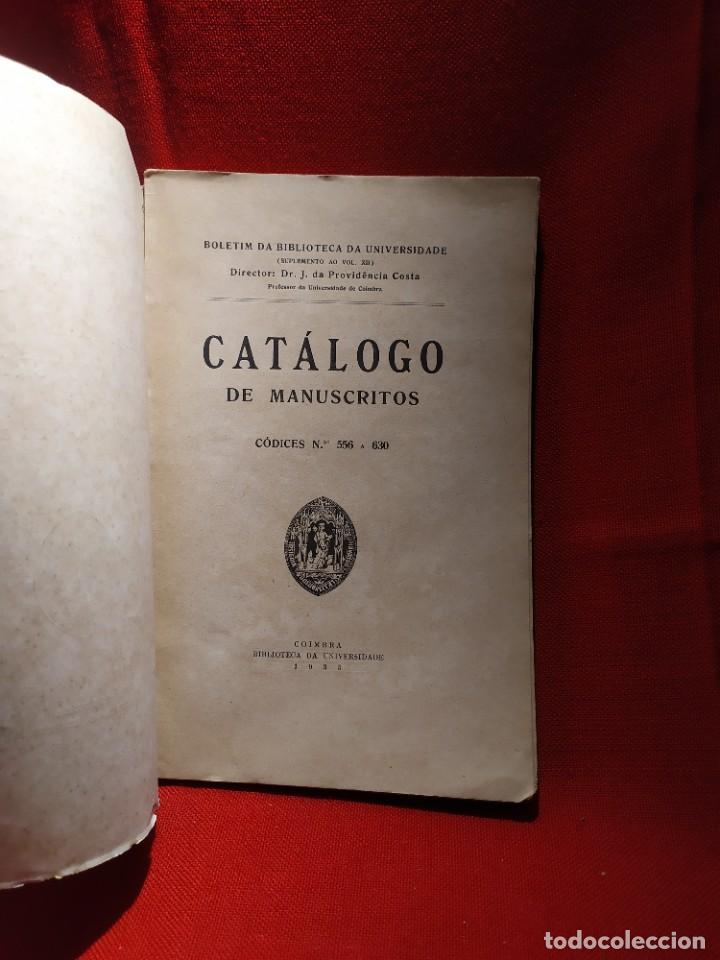 Libros antiguos: 1935. Cat&aacute;logo de manuscritos. C&oacute;dices n&deg; 556 a 630. - Foto 2