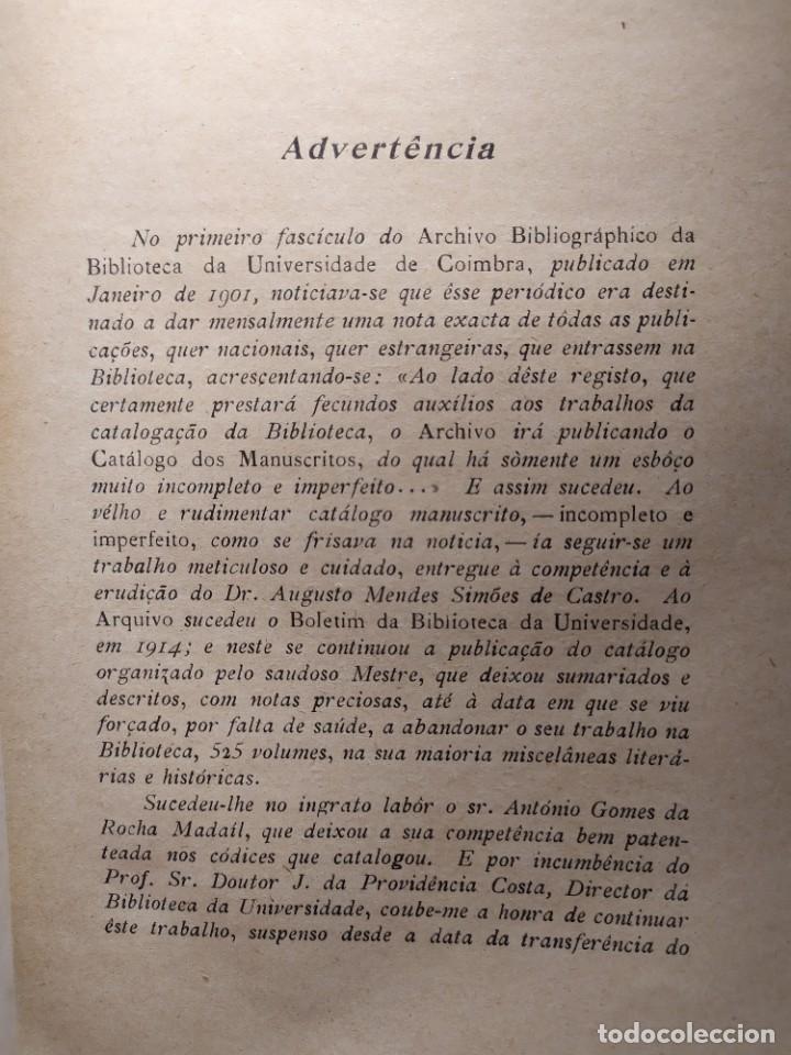 Libros antiguos: 1935. Cat&aacute;logo de manuscritos. C&oacute;dices n&deg; 556 a 630. - Foto 3