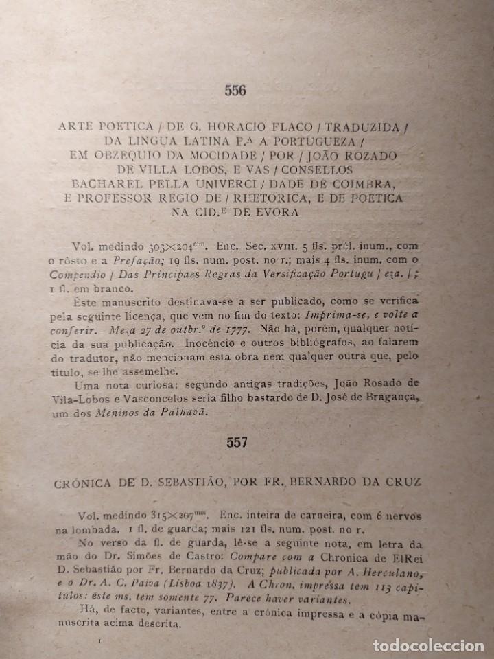 Libros antiguos: 1935. Cat&aacute;logo de manuscritos. C&oacute;dices n&deg; 556 a 630. - Foto 4