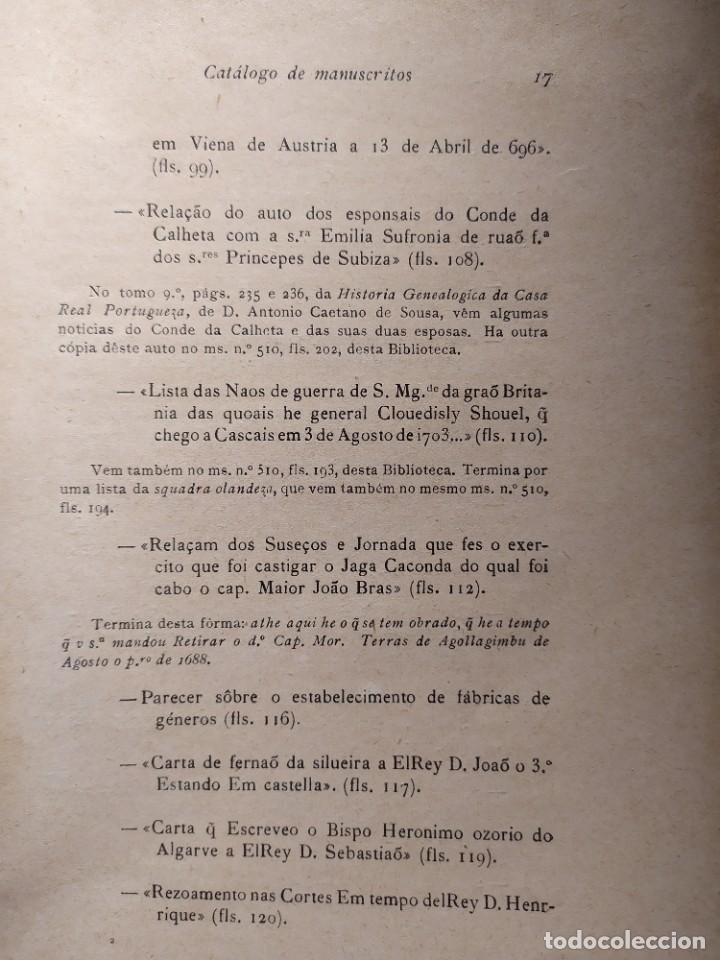 Libros antiguos: 1935. Cat&aacute;logo de manuscritos. C&oacute;dices n&deg; 556 a 630. - Foto 5