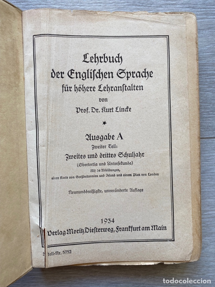 Libros antiguos: Lehrbuch der englischen Sprache / Lincke - Foto 4