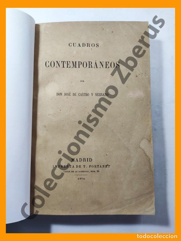 Libros antiguos: Cuadros Contemporaneos - Jose de Castro y Serrano - Foto 3