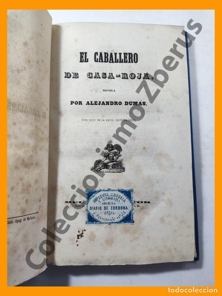 Libros antiguos: El Caballero de Casa-Roja - Alejandro Dumas - Foto 3